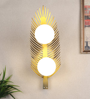 Eliante by Jainsons Lights | Gold Iron Wall Light | KHAJUR-LED