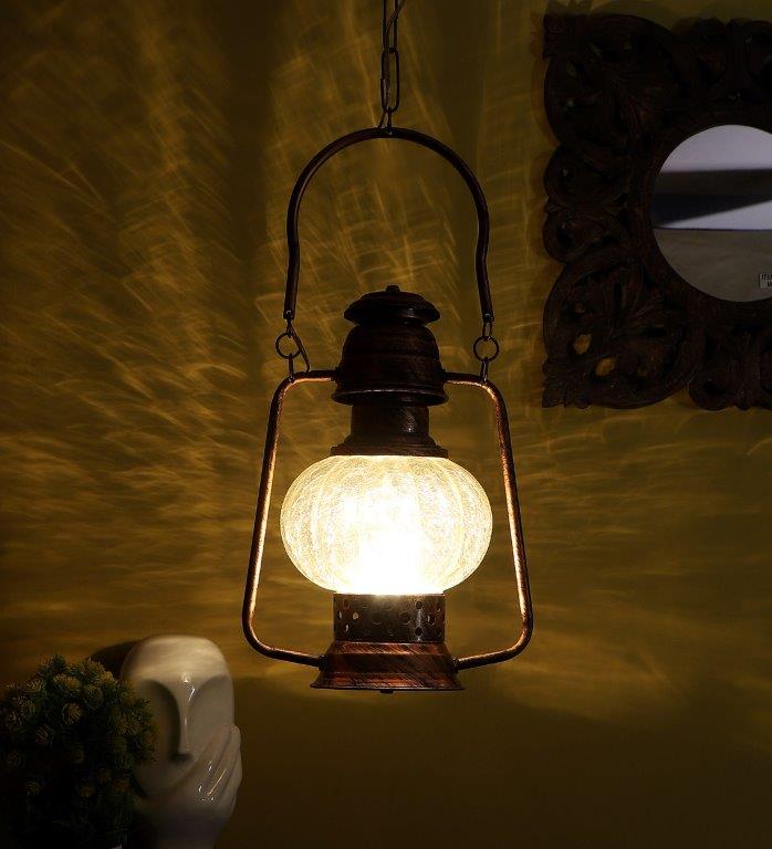 Eliante Porque Antique Copper Iron Hanging Light KHARBUJA