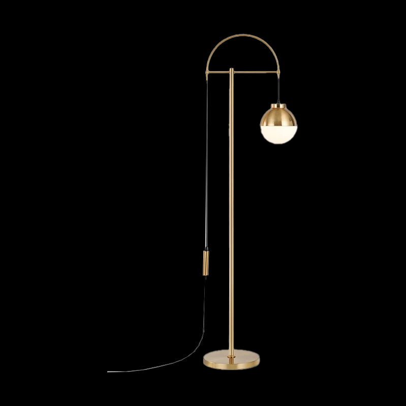 JS-SBL KL-04-158 Brass & Milky Modern Floor Lamp