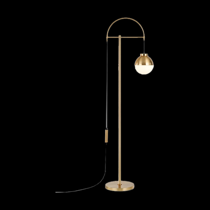 JS-SBL KL-04-158 Brass & Milky Modern Floor Lamp