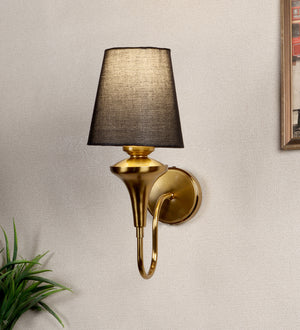 Eliante by Jainsons Lights | Gold Iron Wall Light | KUPPI-1W-BK