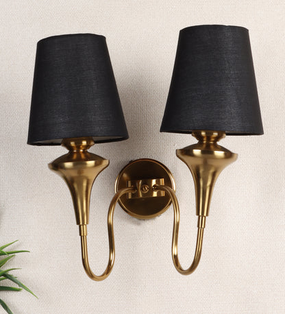 Eliante by Jainsons Lights | Gold Iron Wall Light | KUPPI-2W-BK