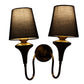 Eliante by Jainsons Lights | Gold Iron Wall Light | KUPPI-2W-BK