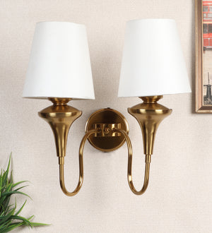 Eliante by Jainsons Lights | Gold Iron Wall Light | KUPPI-2W-WH