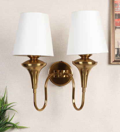 Eliante by Jainsons Lights | Gold Iron Wall Light | KUPPI-2W-WH