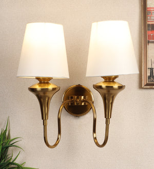 Eliante by Jainsons Lights | Gold Iron Wall Light | KUPPI-2W-WH