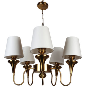 Eliante by Jainsons Lights | Gold Iron Chandelier | KUPPI-5LP-WH