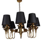 Eliante by Jainsons Lights | Gold Iron Chandelier | KUPPI-8LP-BK