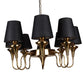 Eliante by Jainsons Lights | Gold Iron Chandelier | KUPPI-8LP-BK
