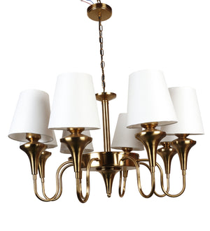 Eliante by Jainsons Lights | Gold Iron Chandelier | KUPPI-8LP-WH