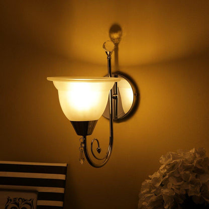 Silver Metal Wall Light - L-2-1W-MIX - Included Bulb