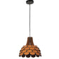 Leaf-1Lp Eliante Brown Wooden Hangings  - Without Bulb