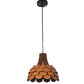 Leaf-1Lp Eliante Brown Wooden Hangings  - Without Bulb