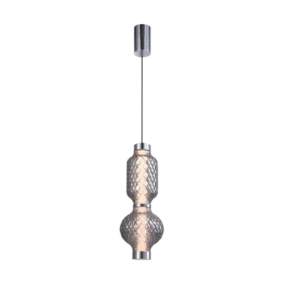 JS-SBL LG-246 Matt Brass & Amber Glass Hanging Lights