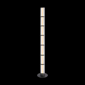 JS-SBL LG-260 Gunmetal Black & Smoke Led Floor Lamp