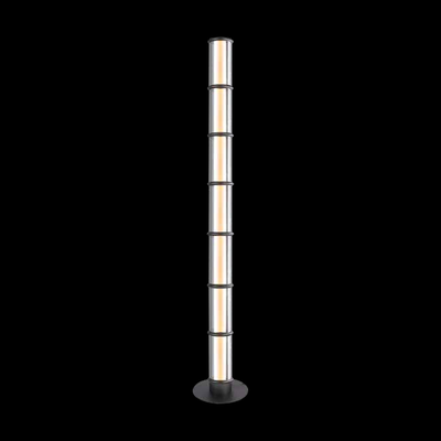 JS-SBL LG-260 Gunmetal Black & Smoke Led Floor Lamp