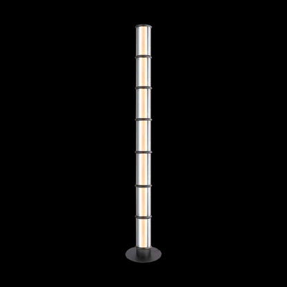 JS-SBL LG-260 Gunmetal Black & Smoke Led Floor Lamp