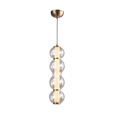 JS-SBL LG-279 Gunmetal Black & Smoke Glass Ball Pendant Lights
