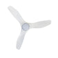 JS-LXR Modern BLDC 56" Designer Fan 1160 Matt White Body & 3 Matt White ABS Blades