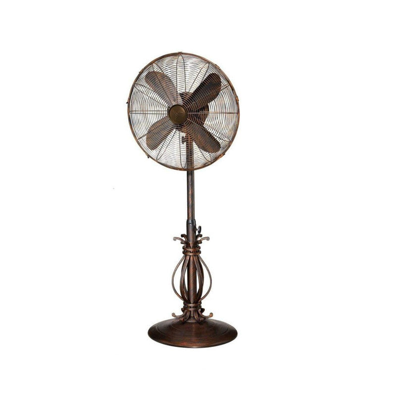 JS-LXR Classic Not Specified 18" Pedestal Outdoor Fan 4011 Antique bronze or copper tone Body & 4 Metal Blades