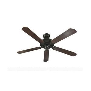JS-LXR Wooden AC 52" Designer Fan 5018A Matt Black Body & 5 Oak Walnut Oak Wooden Blades Blades