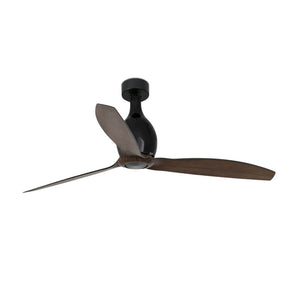 JS-LXR Modern Not Mentioned 50" Designer Fan 5030 Black Body & 3 Walnut Blades