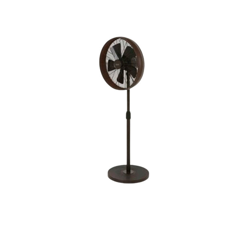 JS-LXR Modern AC Motor 16" Designer Floor Fan 9517 Brown Body & 5 Brown Blades