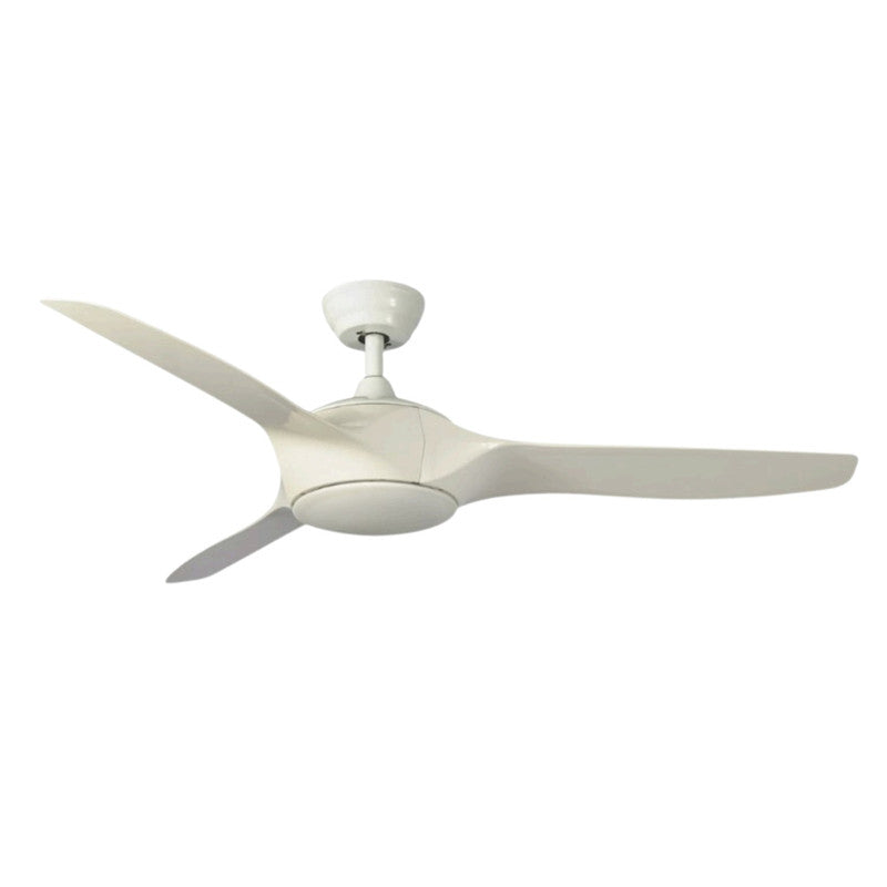 JS-LXR Modern AC 52" Designer Fan AA0006 White Body & 3 White White 3 Blade Blades