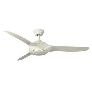JS-LXR Modern AC 52" Designer Fan AA0006 White Body & 3 White White 3 Blade Blades