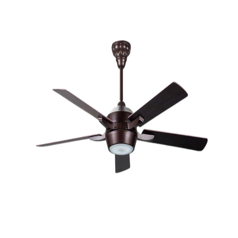 JS-LXR Modern BLDC 52" Designer Fan with Light AA0007 Coffee Brown Body & 5 Coffee Brown Blades