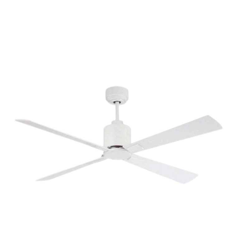JS-LXR Modern AC 50" Designer Fan AA0037 Matt White Body & 4 White Blades