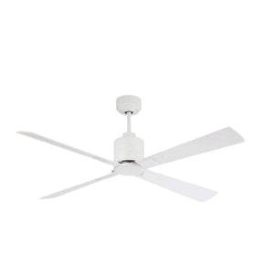 JS-LXR Modern AC 50" Designer Fan AA0037 Matt White Body & 4 White Blades