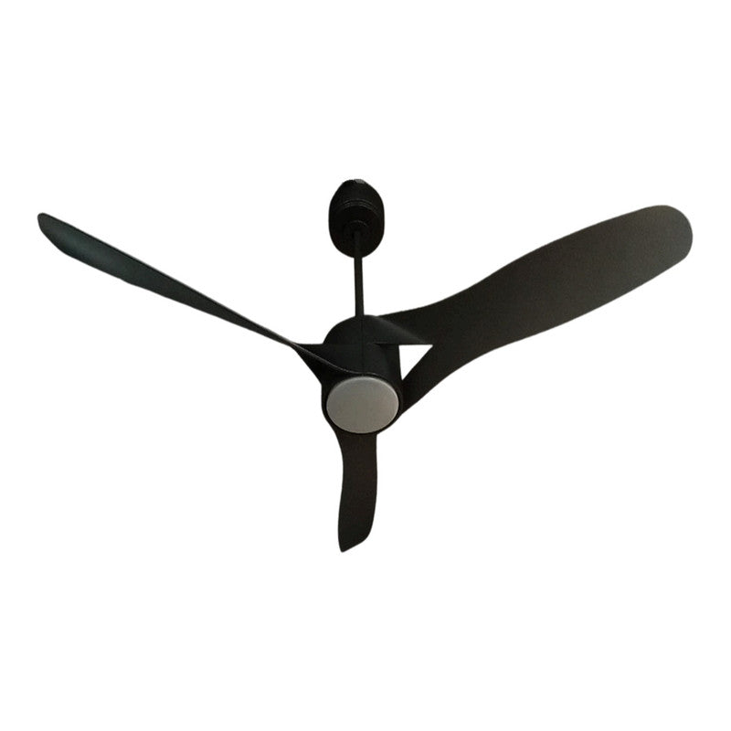 JS-LXR Modern BLDC 52" Designer Fan With Light D0029 Coffee Silver Body & 3 Coffee ABS Blades Blades