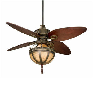 JS-LXR CLassic AC 60" Chandelier Fan FA0068 Bronze Body & 4 Walnut Solid Wooden Blades
