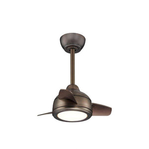 JS-LXR Modern BLDC Motor 20" Designer Fan with Light KK0002 Oil Rubbed Bronze Body & 3 Oil Rubbed Bronze ABS Blades Blades