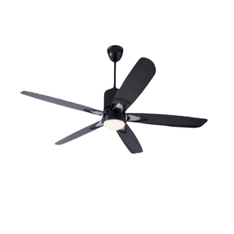 JS-LXR Modern BLDC 56" Designer Fan With Light SLR0014 Black Body & 5 Black ABS Blades