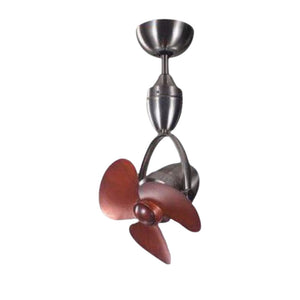 JS-LXR Modern BLDC 16" Designer Fan SX0001 Pewter Body & 3 Walnut ABS Blades