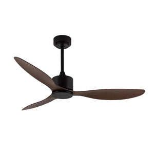 JS-LXR Modern AC 52" Designer Fan VG0006B Matt Black Body & 3 Walnut Wooden Blades