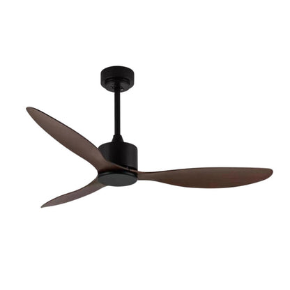 JS-LXR Modern AC 52" Designer Fan VG0006B Matt Black Body & 3 Walnut Wooden Blades