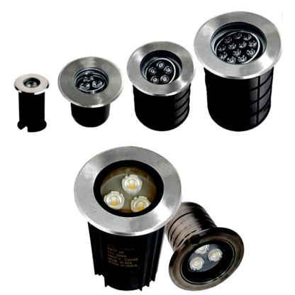 JSRC Stainless Steel In-Ground LED Uplighter | 1W–36W | 12V / 24V / 220V | IP67 / IP68 | Single Color/RGB | 8°–60° Beam | Architectural Landscape Light | 2 Year Warranty