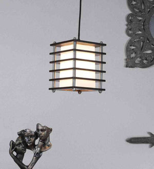 Sparion Brown and Black Wood and Iron Hanging Light  | E27 holder | Included Bulb | Eliante by Jainsons Lights