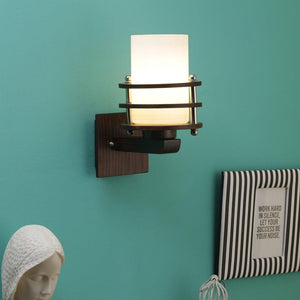 Wooden Metal Wall Light - M-19-1W - Included Bulb