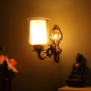 Antique Brass Metal Wall Light - NO-1-1W - Included Bulb