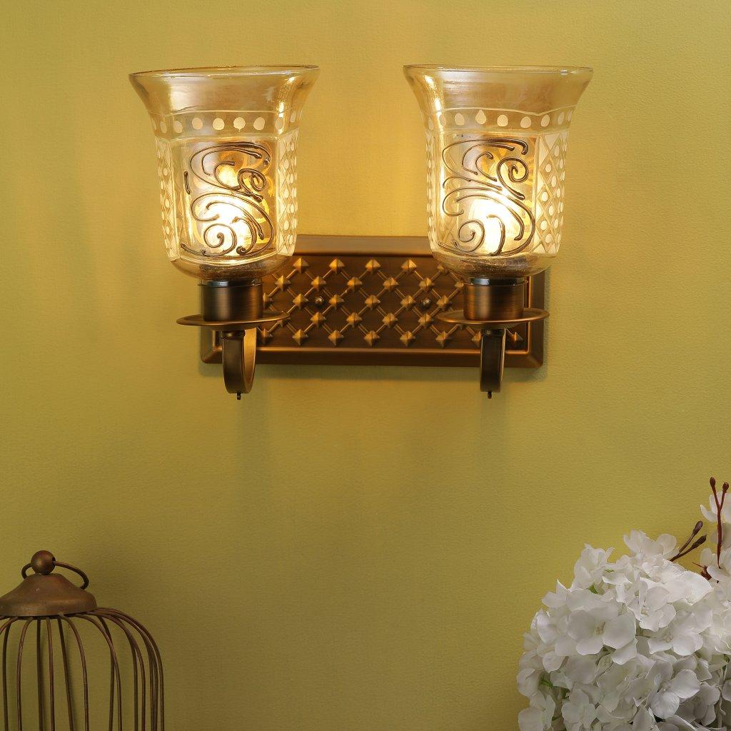 Gold Metal Wall Light - NO-4-2W-MIX - Included Bulb