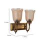 Gold Metal Wall Light - NO-7-2W-MIX - Included Bulb