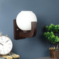 Black Wood Wall Light - NO-906-1W - Included Bulb