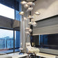 Stellar Blaze Duplex Chandelier – Luxury Meteor-Inspired Lighting for Duplex & Atriums
