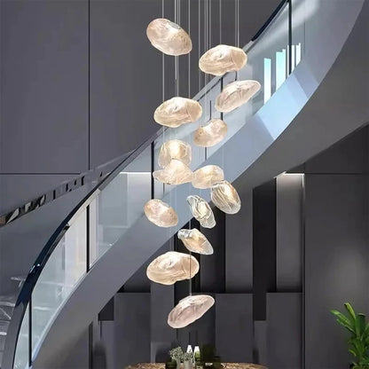 Stellar Blaze Duplex Chandelier – Luxury Meteor-Inspired Lighting for Duplex & Atriums