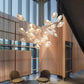 Stellar Blaze Duplex Chandelier – Luxury Meteor-Inspired Lighting for Duplex & Atriums
