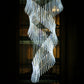 Velora Spiral Atrium Light – Luxury Duplex Crystal Chandelier